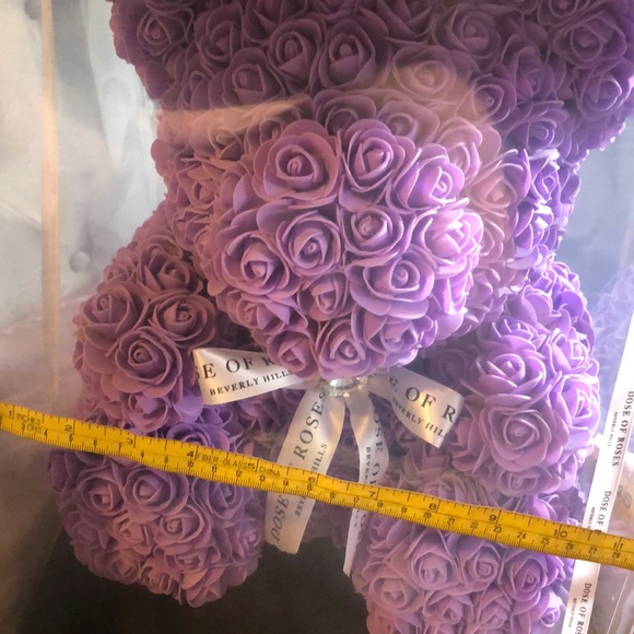 DOSE OF ROSES PURPLE ROSE TEDDY BEAR - Picture 7 of 8
